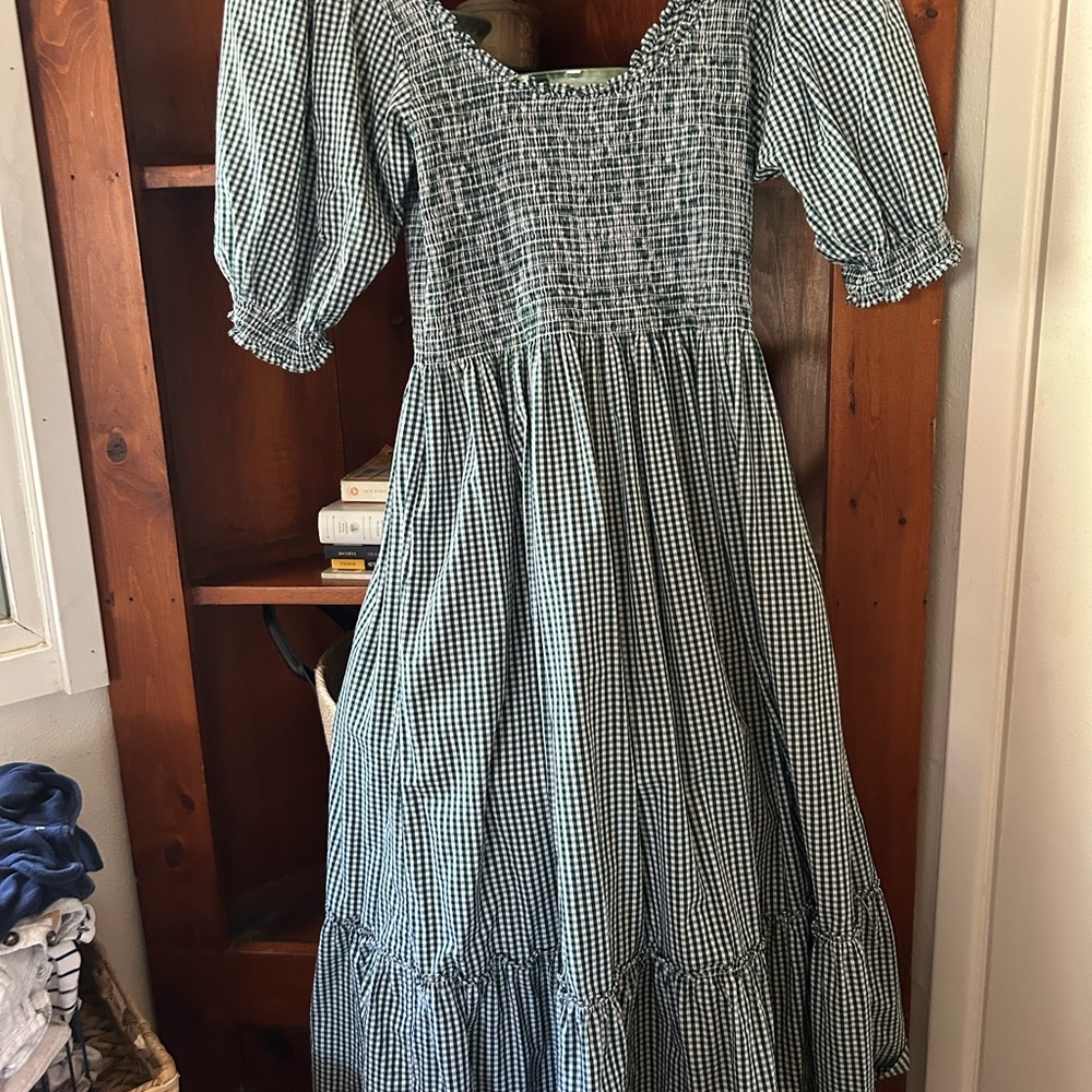 Hill House Green Gingham Dress